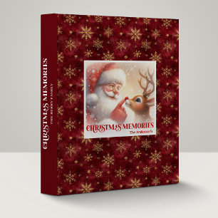 Cute Santa Claus Rudolph Christmas Memory Album Binder