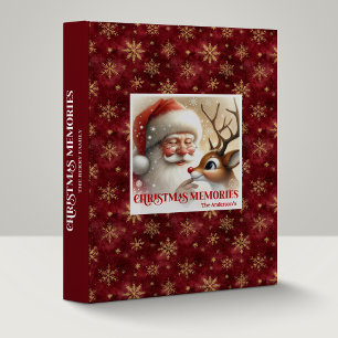 Cute Santa Claus Rudolph Christmas Memory Album Binder