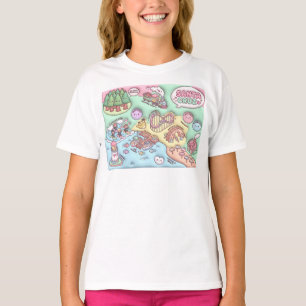 Cute Santa Cruz California Neighbourhood Map UCSC T-Shirt