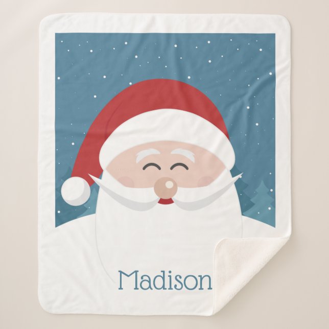 Cute Santa custom name blankets (Front)