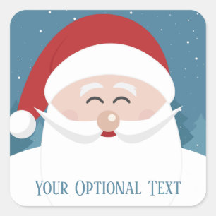 Cute Santa custom text stickers