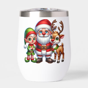 Cute Santa Elf and Reindeer Christmas Personalized