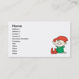 Cute Santa Elf Helper Business Card