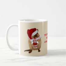 Cute Santa Gerbil Holiday Candy Humour