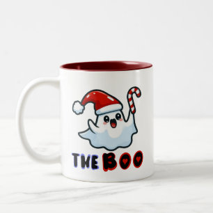Cute Santa Ghost The Boo mug