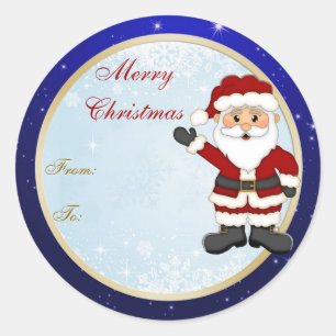 Cute Santa gift tag Christmas