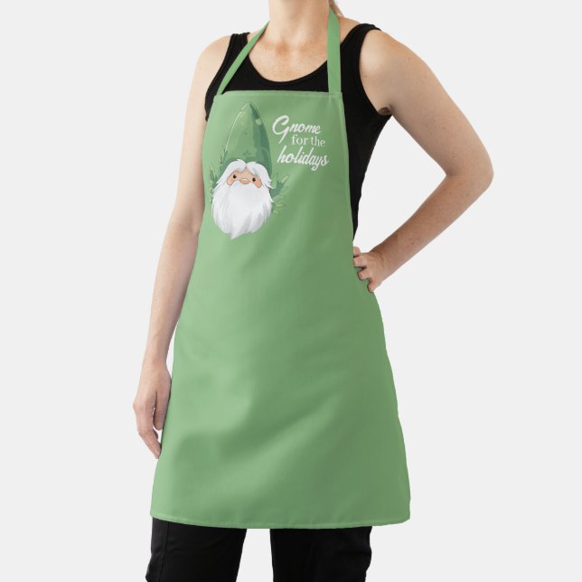 Cute Santa Gnome for the Holidays Apron (Insitu)