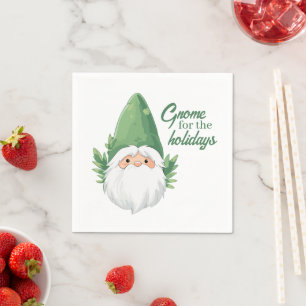 Cute Santa Gnome for the Holidays Napkin