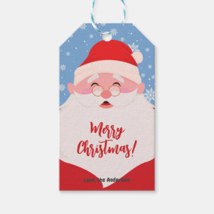 Cute Santa Graphic Christmas Gift Tags