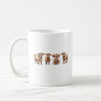 Cute Santa Highland Cows, Funny Mooey Christmas