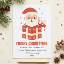 Cute Santa Merry Christmas Custom Non Photo