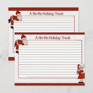 Cute Santa/Mrs. Claus Blank Recipe Card