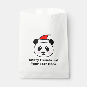 Cute Santa panda bear Christmas party favour bag