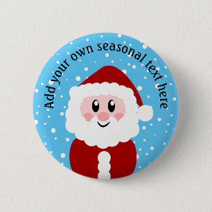 Cute Santa Personalized 2 Inch Round Button
