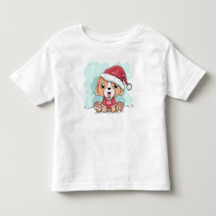 Cute Santa Puppy Toddler T-shirt