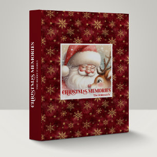 Cute Santa Rudolph Christmas Memory Album Festive Binder
