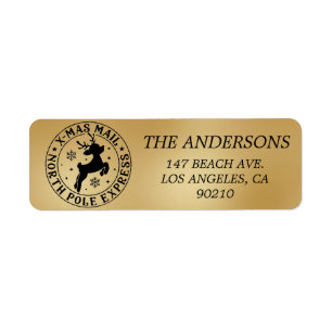 Cute Santa Seal North Pole Approved Label
