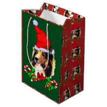 Cute Santa Shetland Sheepdog Christmas