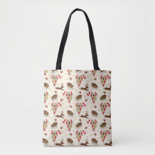 Cute Santa Sloth Happy Holidays Tote Bag