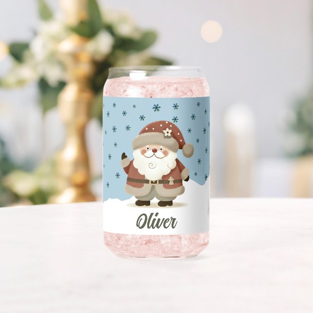 Cute Santa Snowflakes Kids Name (Insitu (Mariage))