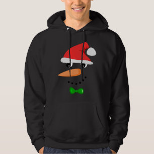 Cute Santa Snowman Face Funny Christmas Snowman Co Hoodie