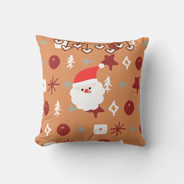 cute santa  throw pillow (Front)
