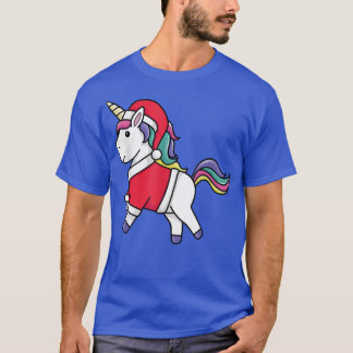 Cute Santa Unicorn Christmas Kids Xmas Holiday  T-Shirt