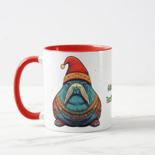 Cute Santa Walrus Christmas Gifts  Walrus Lover Mug