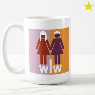 Cute Sapphic WLW Lesbians Pride Flag Colors Coffee Mug