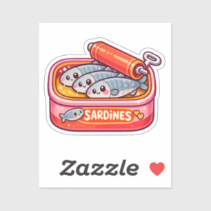 Cute Sardines Can Pink Orange