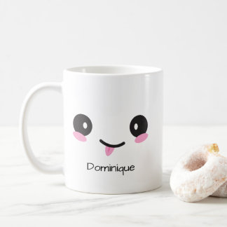 Cute Sassy Kawaii Face - Customizable Name Mug