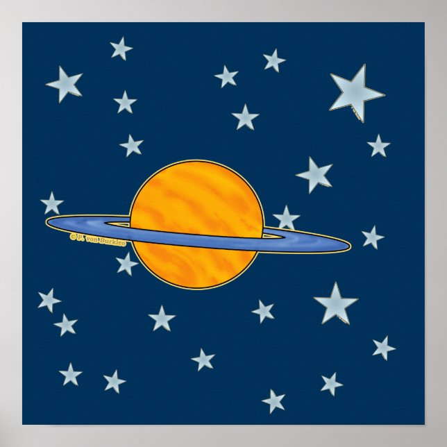 Cute Saturn Poster (Front)