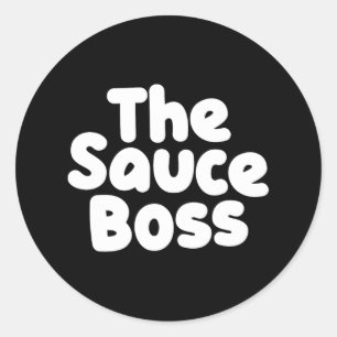 Cute Sauce Boss Chef Bbq Cook Food Humourous Gift  Classic Round Sticker