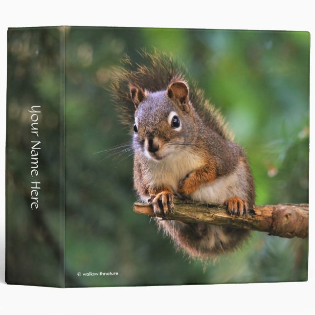 Cute Saucy Red Squirrel in the Fir Binder (Front/Spine)