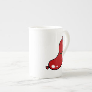 Cute sausage bone china mug
