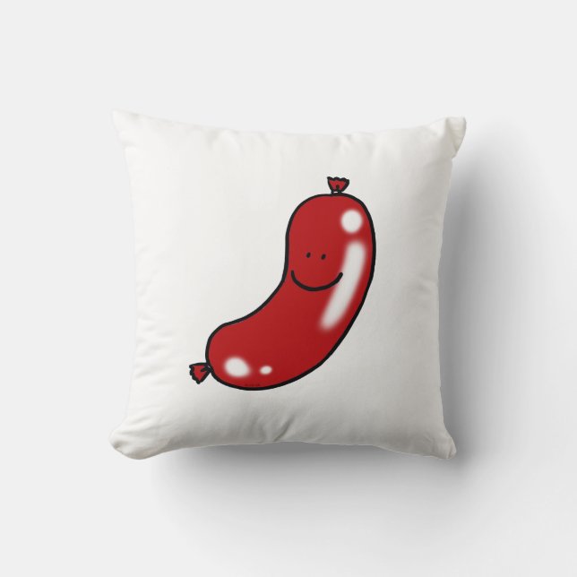 Cute sausage throw pillow (Front)