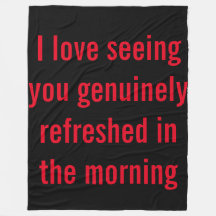 Cute saying fleece blanket