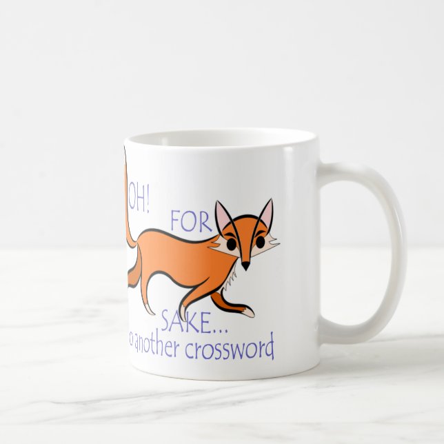 Cute saying Foxy crossword mug (Right)