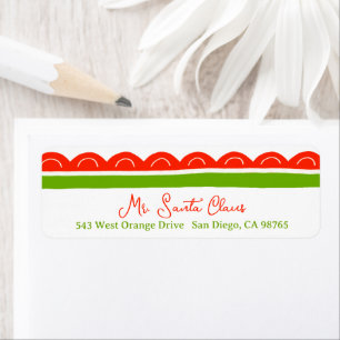 Cute Scalloped Christmas CUSTOM Return Address