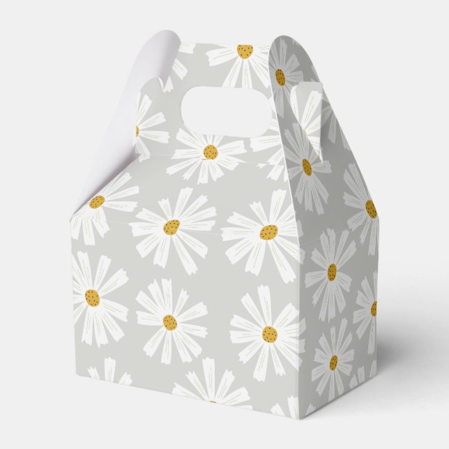 Cute Scandi Daisy Favor Box (Front Side)