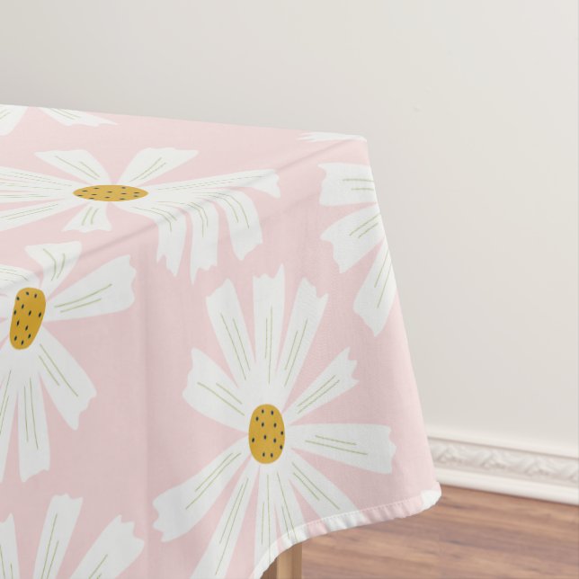Cute Scandi Daisy  Tablecloth (In Situ)