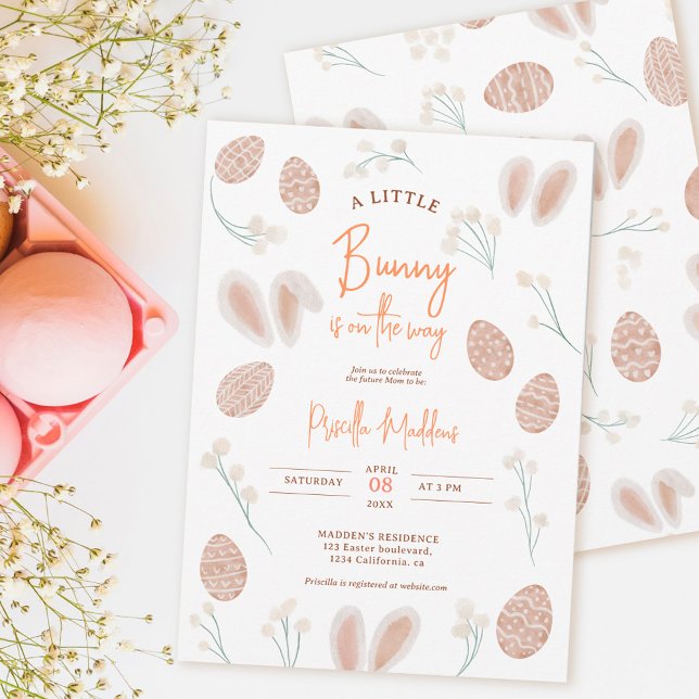 Cute Scandi Easter egg baby shower chic watercolor Invitation (Creator Uploaded)