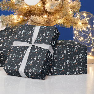 Cute scandi winter Christmas pattern illustration Wrapping Paper