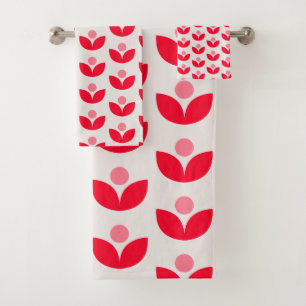 Cute Scandinave Botanique Géométrique Art Rose Rou