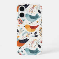 Cute Scandinavian Bird Folk Art Nature