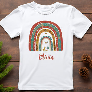 Cute Scandinavian Folk Art Rainbow T-Shirt
