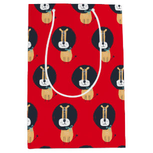 Cute Scandinavian Lion Kids Pattern   Medium Gift Bag