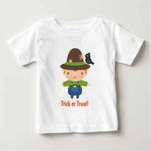 Cute Scarecrow Boy Kids Halloween Baby T-Shirt