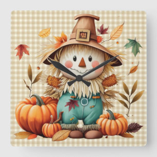 Cute Scarecrow Wall Clock