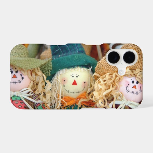 Cute Scarecrows Autumn Fall Decor Phone (Verso (Horizontal))